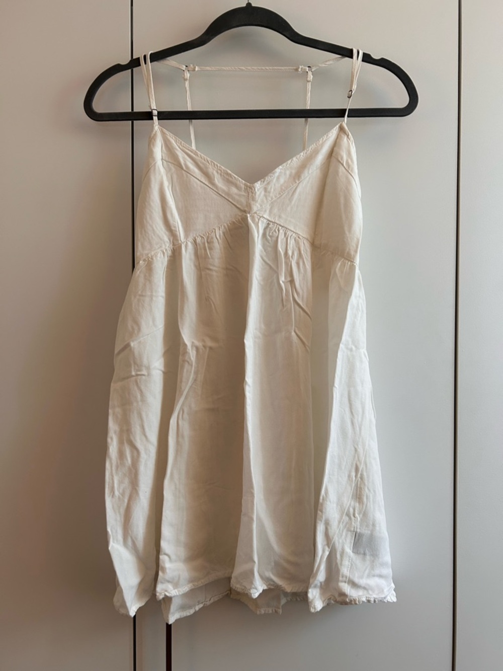 Papaya Cream V-Neck Smocked Top